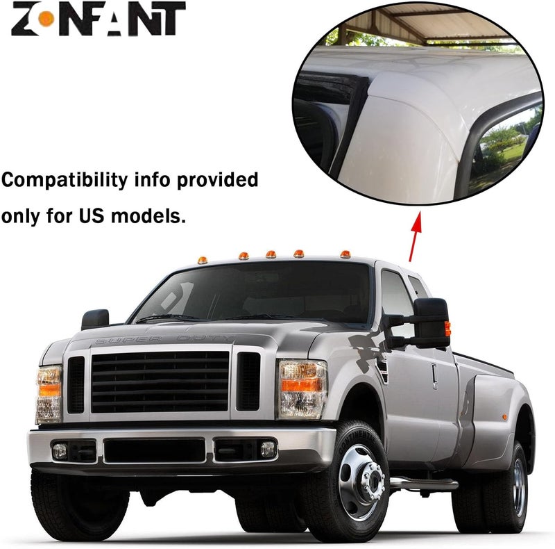 ZONFANT Upgraded White Roof Molding, 2 Pcs Left & Right Roof Corner Cab Trim Molding Cover Compatible With Ford Vehicle 1999-2007 F250 350 450 550 Super Duty (Regular Cab & Crew Cab), Replace#YC3Z-2551728-PTM - Image 5